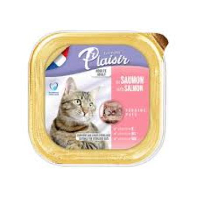 PLAISIR ADULT & STERILIZED TERRINE WITH SALMON FOR CATS 100 G