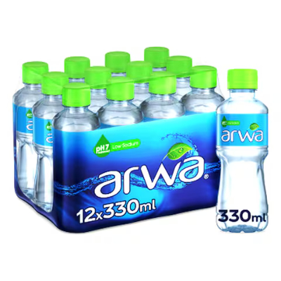 Arwa Still Water Bottled Drinking Water PET, 330ML