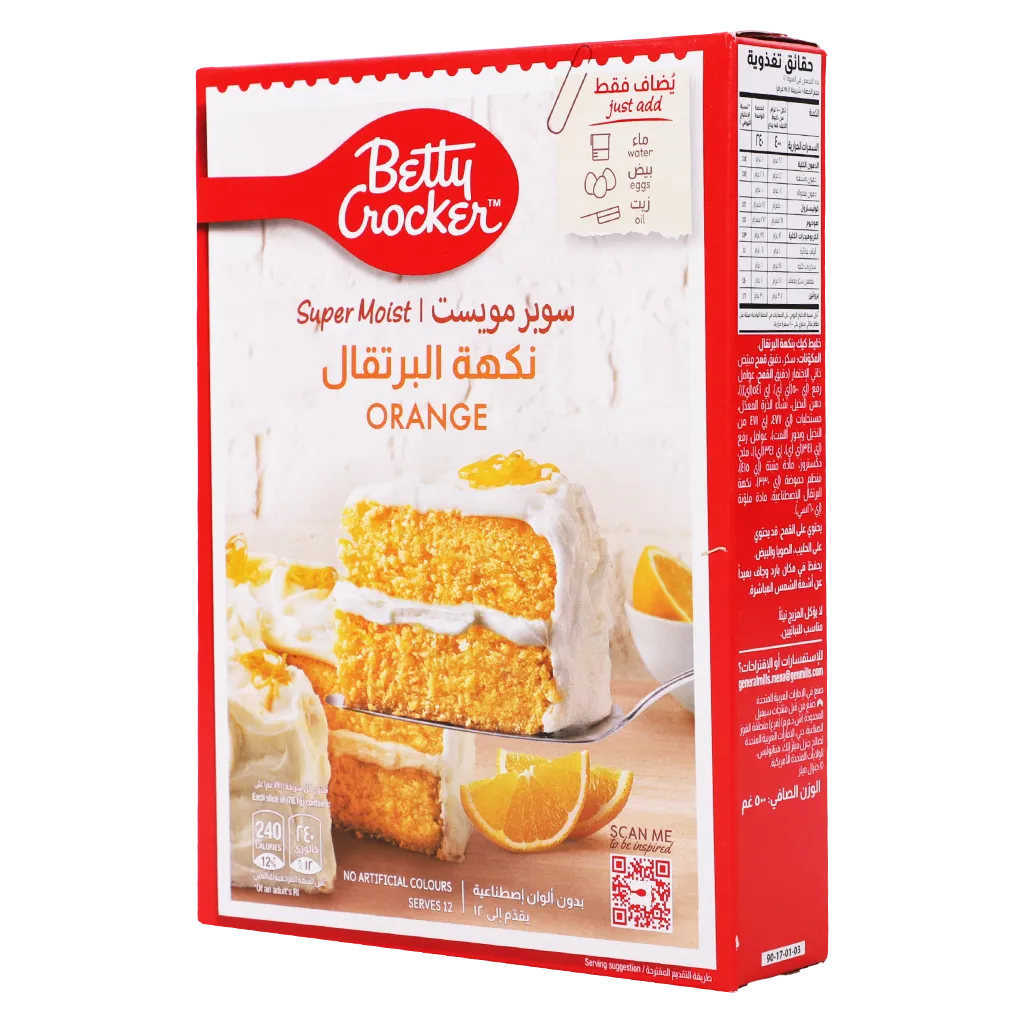 BETTY CROCKER SUPER MOIST ORANGE CAKE MIX, 500G
